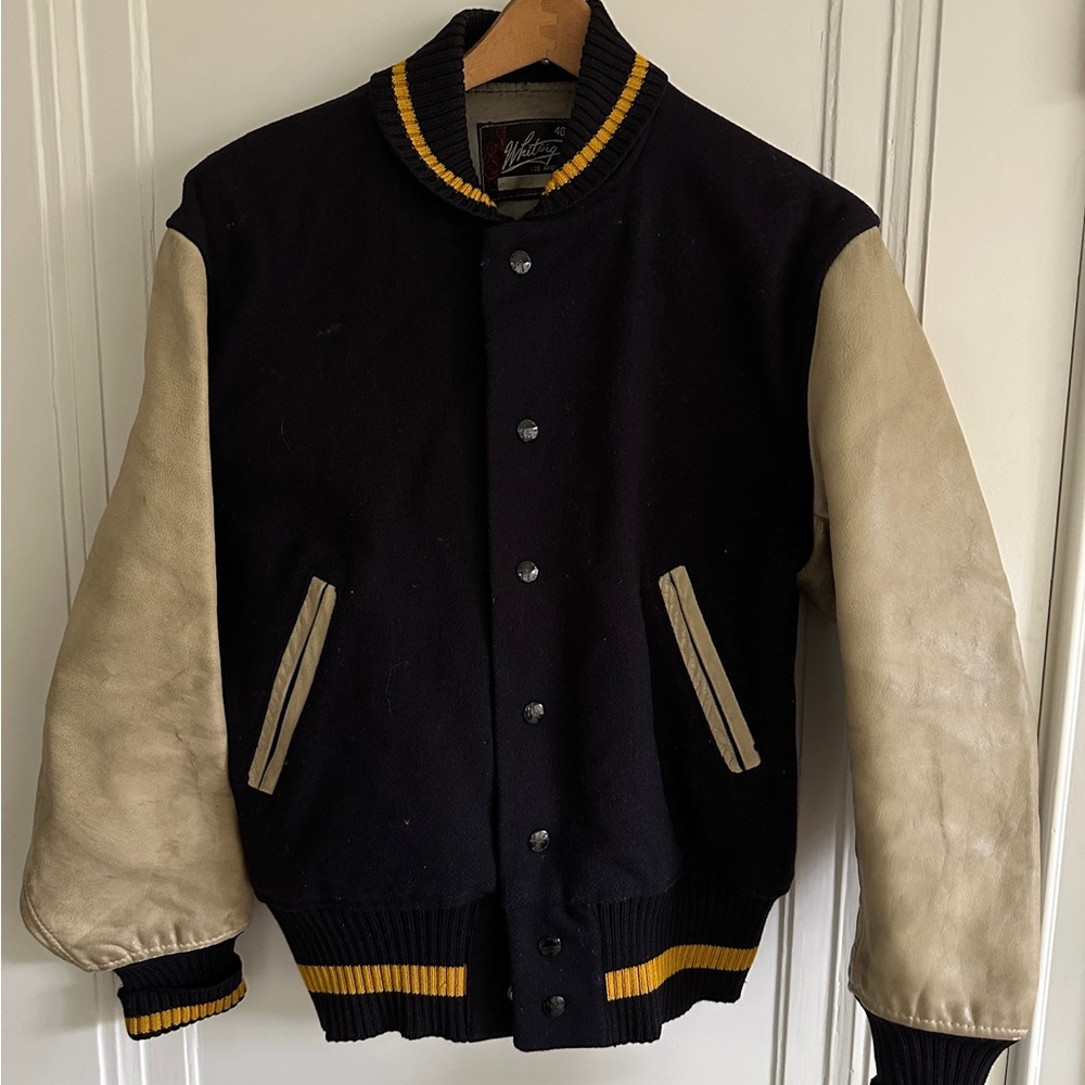 Whiting Los Angeles Vintage Varsity Jacket. Size 40 (small). Worn vintage patina - Picture 6 of 7